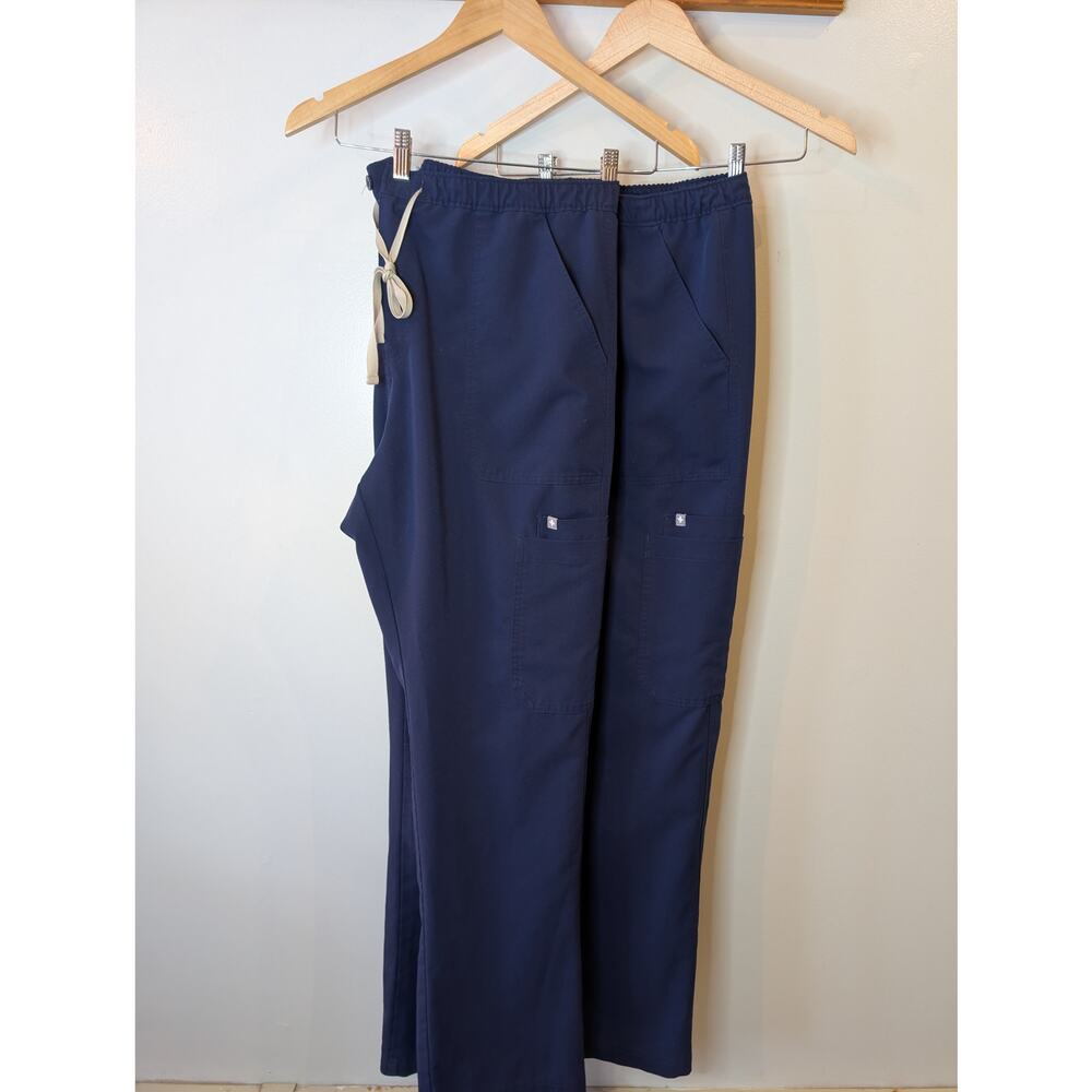 FIGS Technical Collection Scrub Pants Lot of 2 Navy Blue Drawstring XXL AS IS